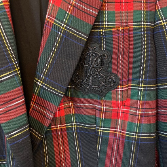 Lauren Ralph Lauren Tartan Plaid Blazer Size 10 Good Pre-Loved Condition - Picture 12 of 16